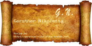 Gerstner Nikoletta névjegykártya