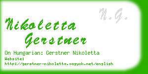 nikoletta gerstner business card